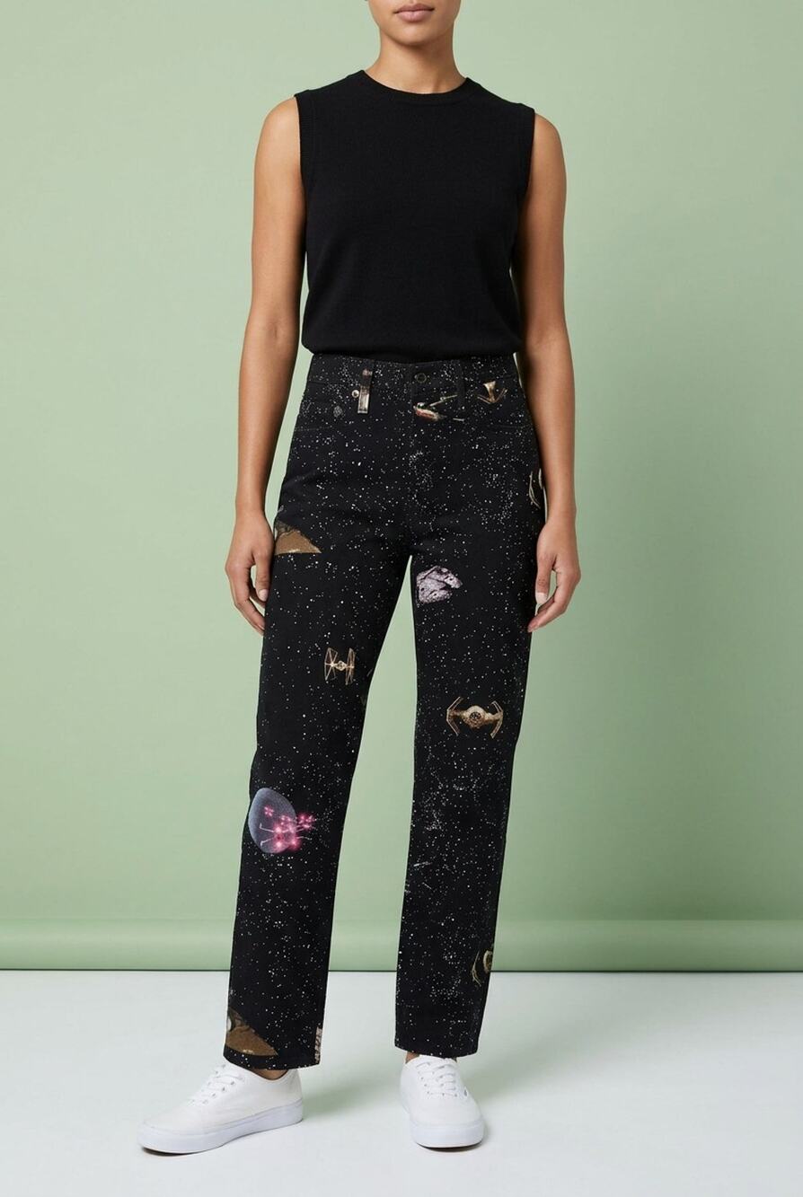 Levi’s 501 x Star Wars Galaxy Jeans Limited Edition Black 26x26 Womens Unisex